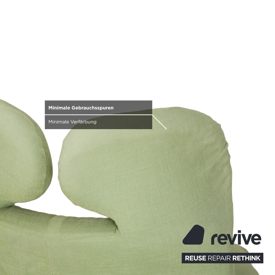 Cassina Wink fabric armchair, green, manual function