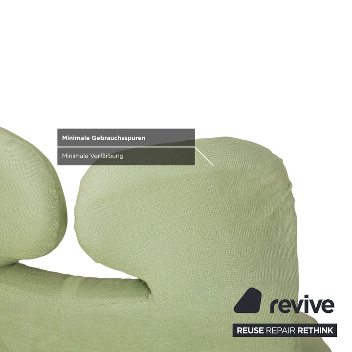 Cassina Wink fabric armchair, green, manual function