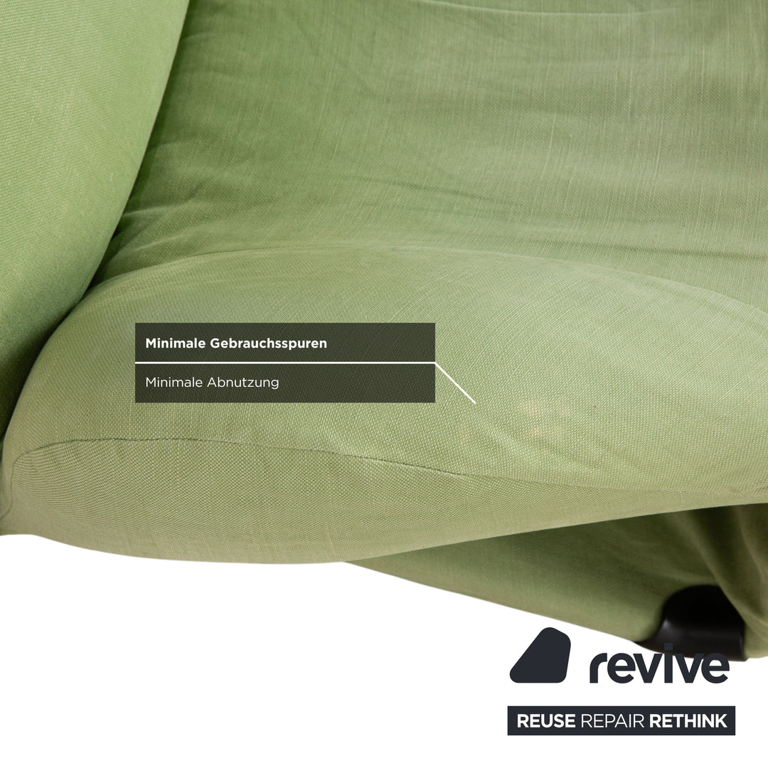 Cassina Wink fabric armchair, green, manual function