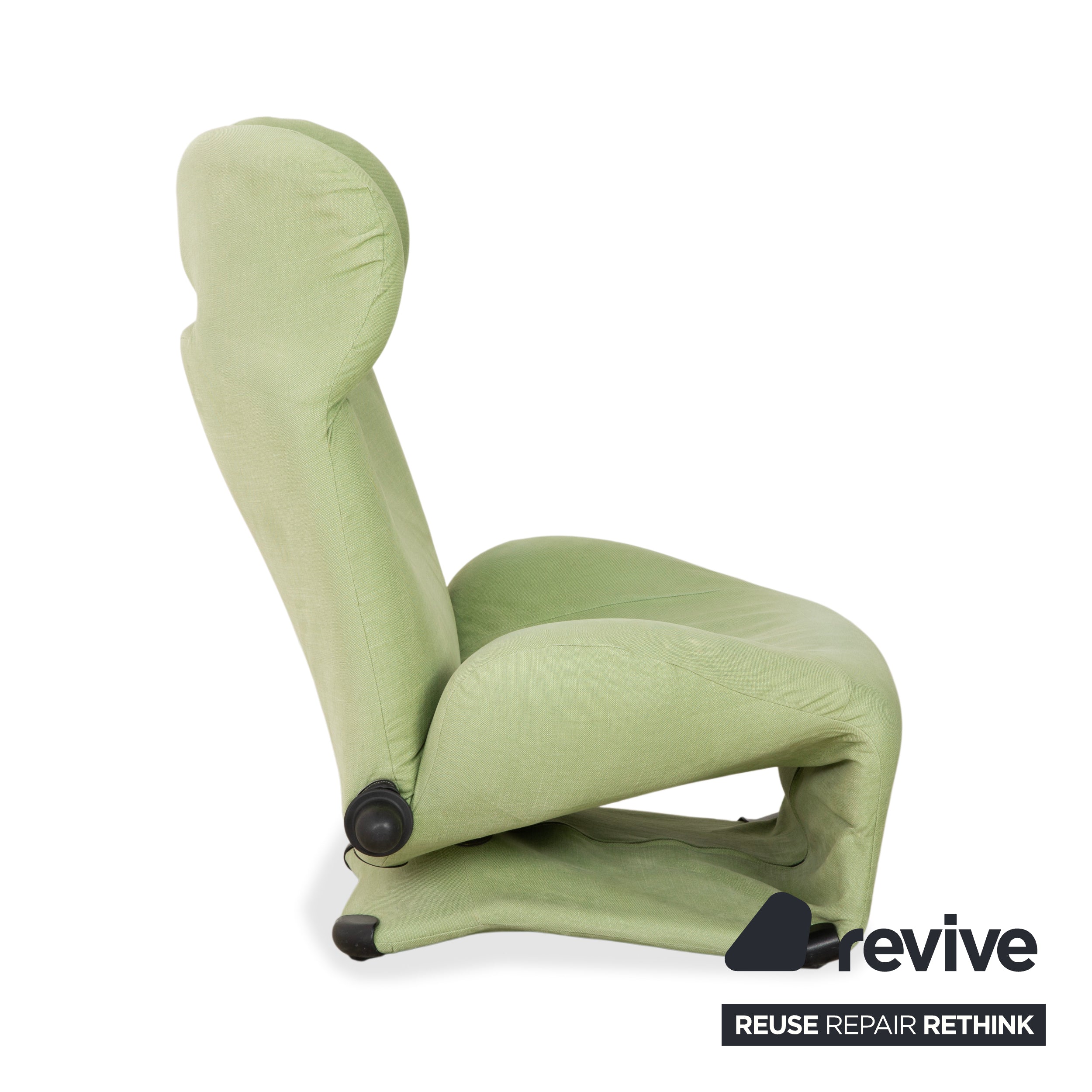 Cassina Wink fabric armchair, green, manual function