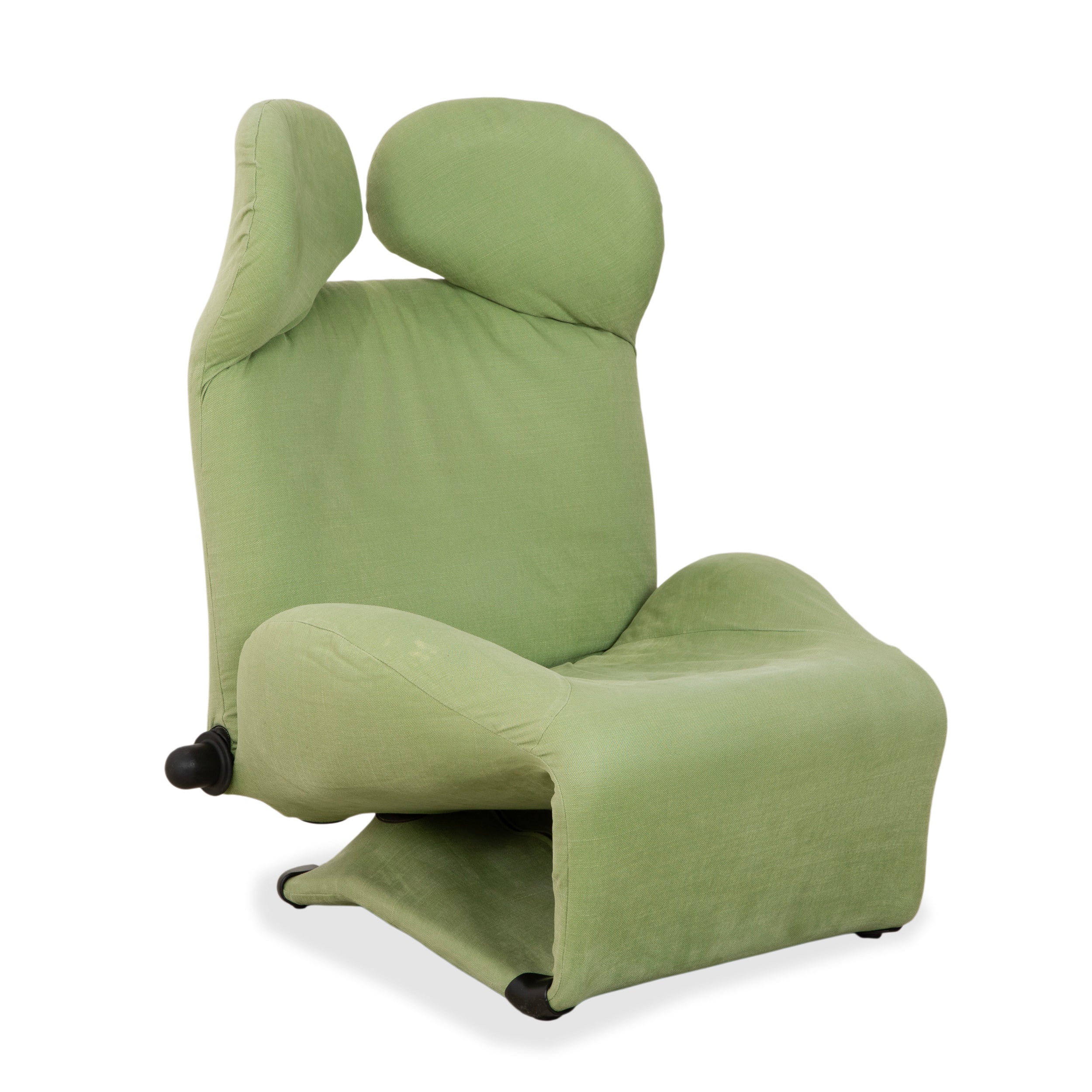 Cassina Wink fabric armchair, green, manual function