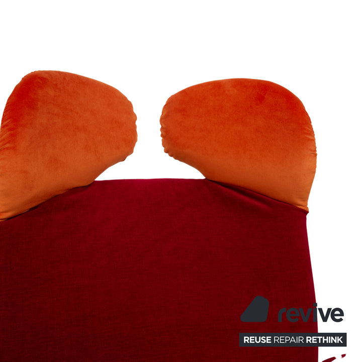 Cassina Wink Stoff Sessel Korpus Rot Orange manuelle Funktion Relaxfunktion