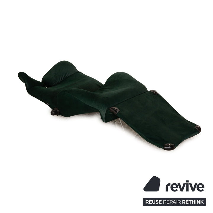 Fauteuil Cassina Wink en tissu vert (ASTERA 324) avec fonction de rembourrage