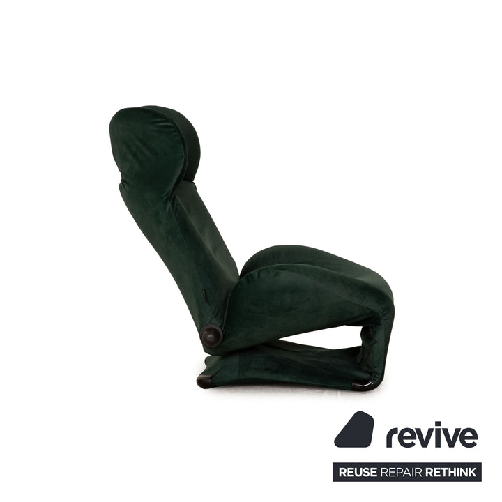 Fauteuil Cassina Wink en tissu vert (ASTERA 324) avec fonction de rembourrage