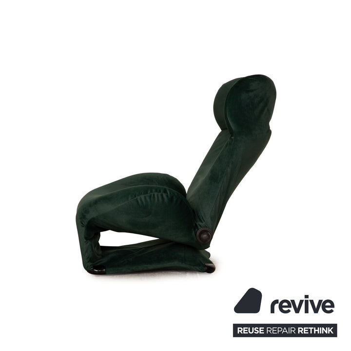 Cassina Wink fabric (ASTERA 324) armchair green reupholstery function