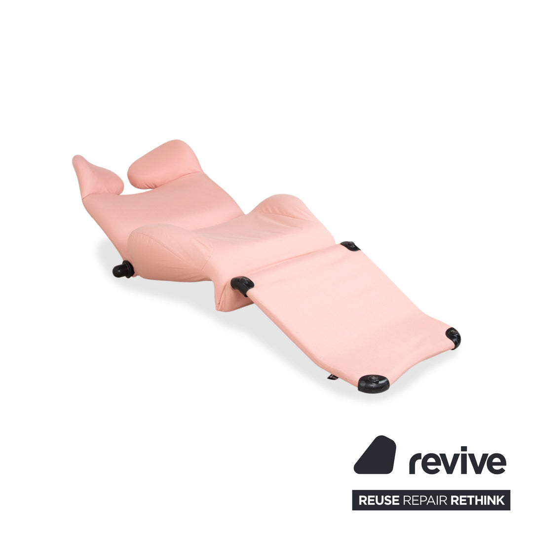 Cassina Wink Stoff Sessel Pink manuelle Funktion Neubezug