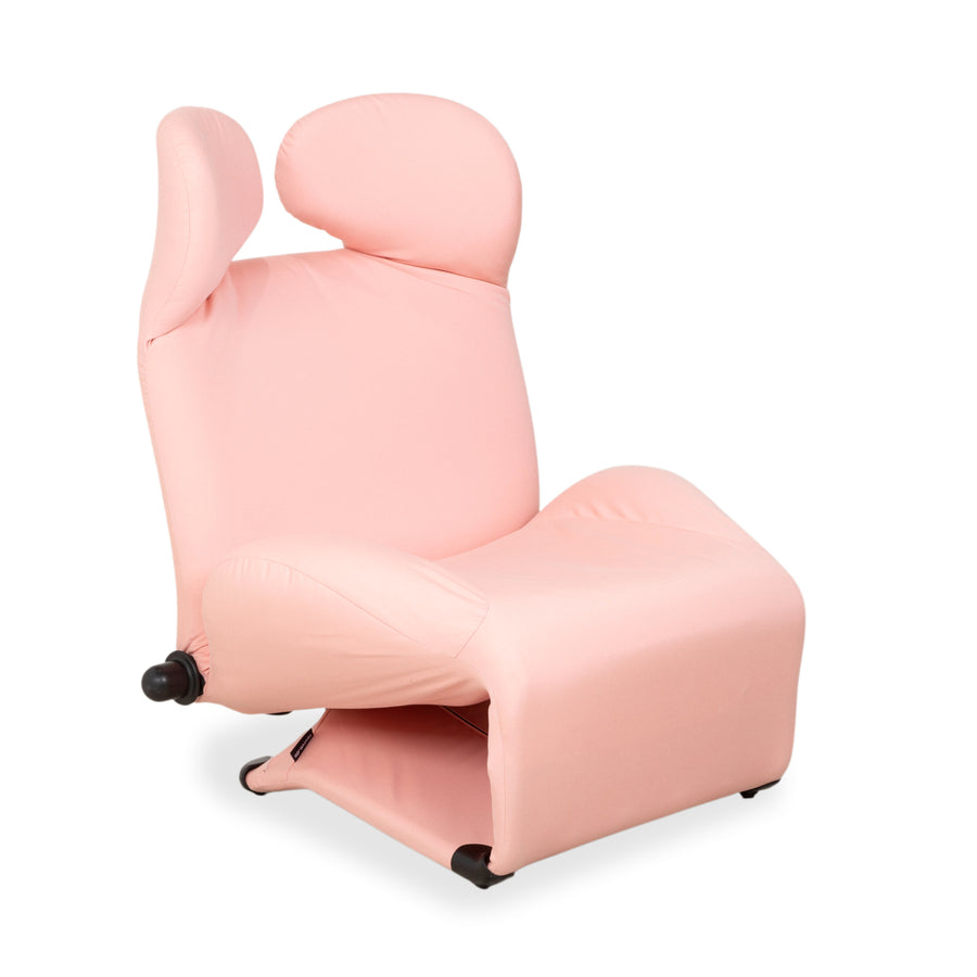 Cassina Wink Stoff Sessel Pink manuelle Funktion Neubezug