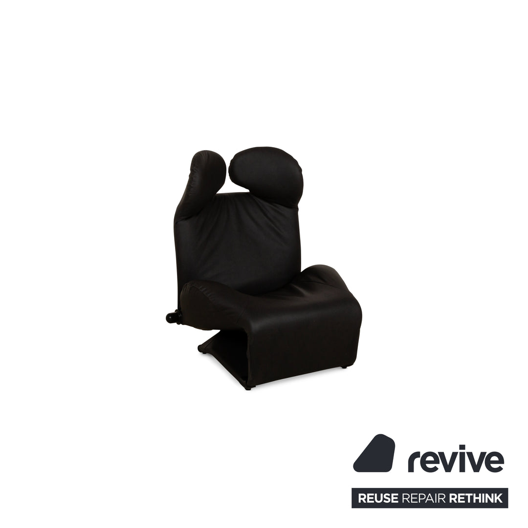 Cassina Wink vegan leather (GAVIN 117) armchair grey dark grey black reupholstery