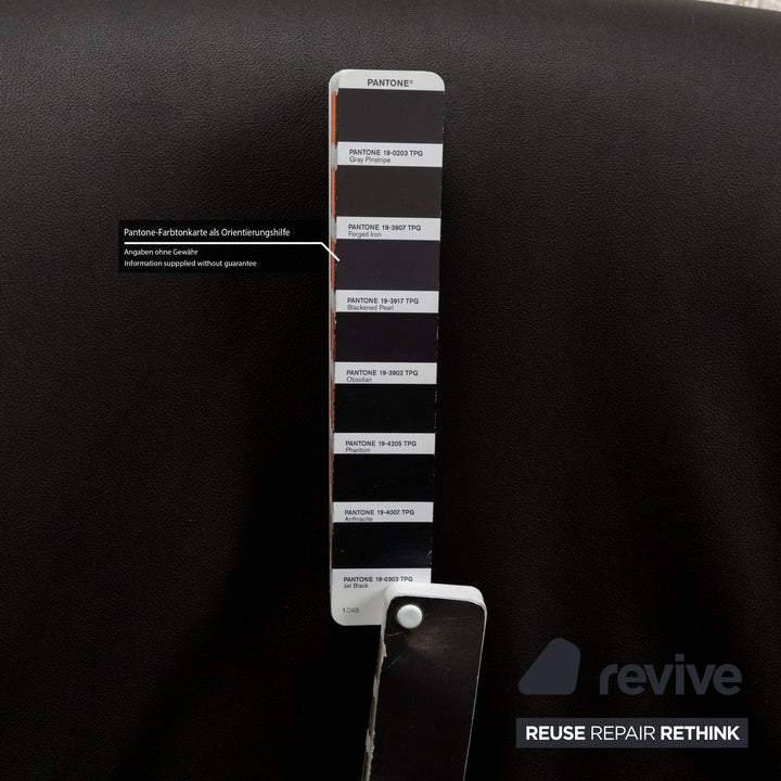 Cassina Wink veganes Leder (GAVIN 117) Sessel Grau Dunkelgrau Schwarz Neubezug