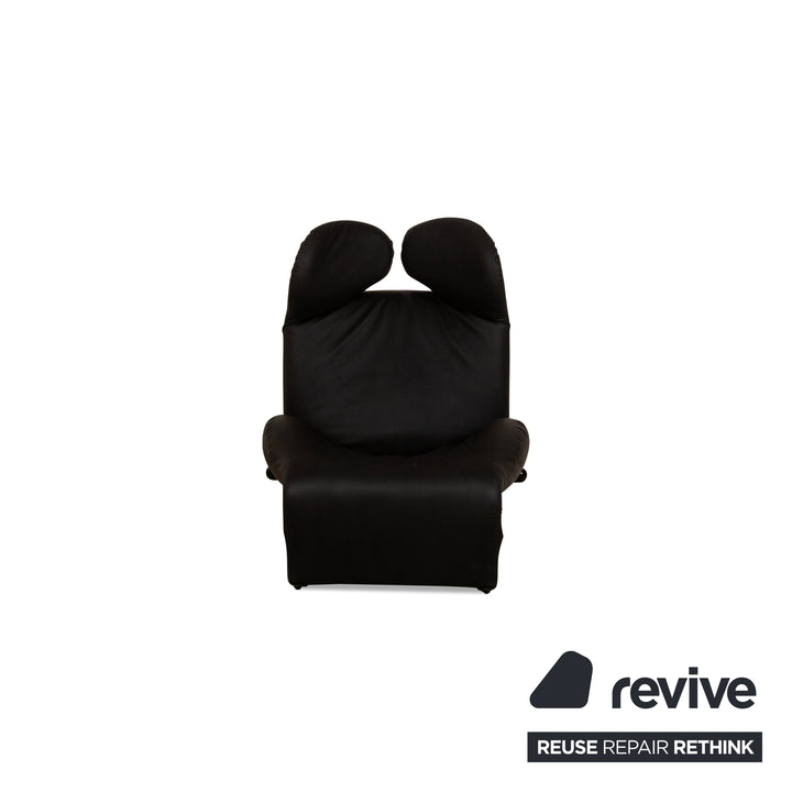 Cassina Wink vegan leather (GAVIN 117) armchair grey dark grey black reupholstery