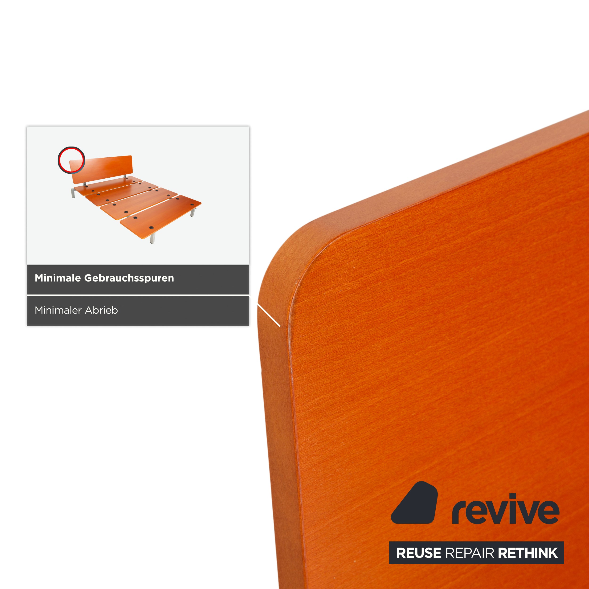 Lit plateforme en bois Cassina Xen, marron, 160 x 200