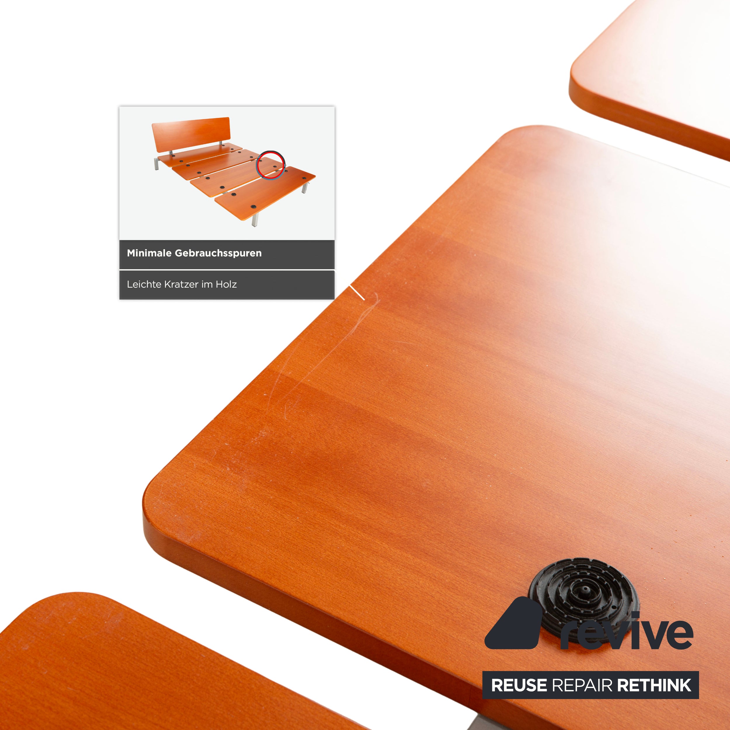 Lit plateforme en bois Cassina Xen, marron, 160 x 200