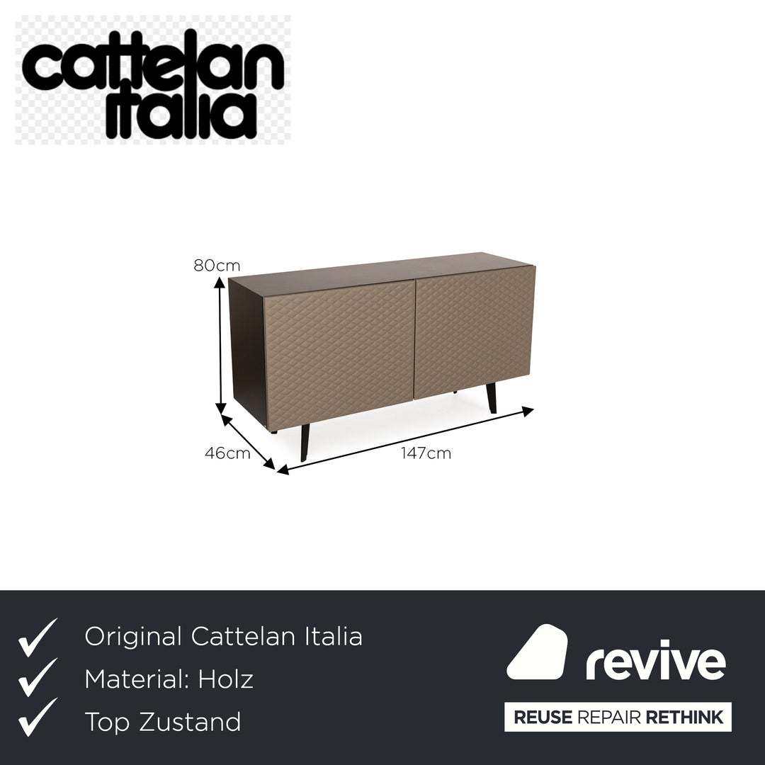 Cattelan Italia absolut Holz Sideboard  Schwarz Braun