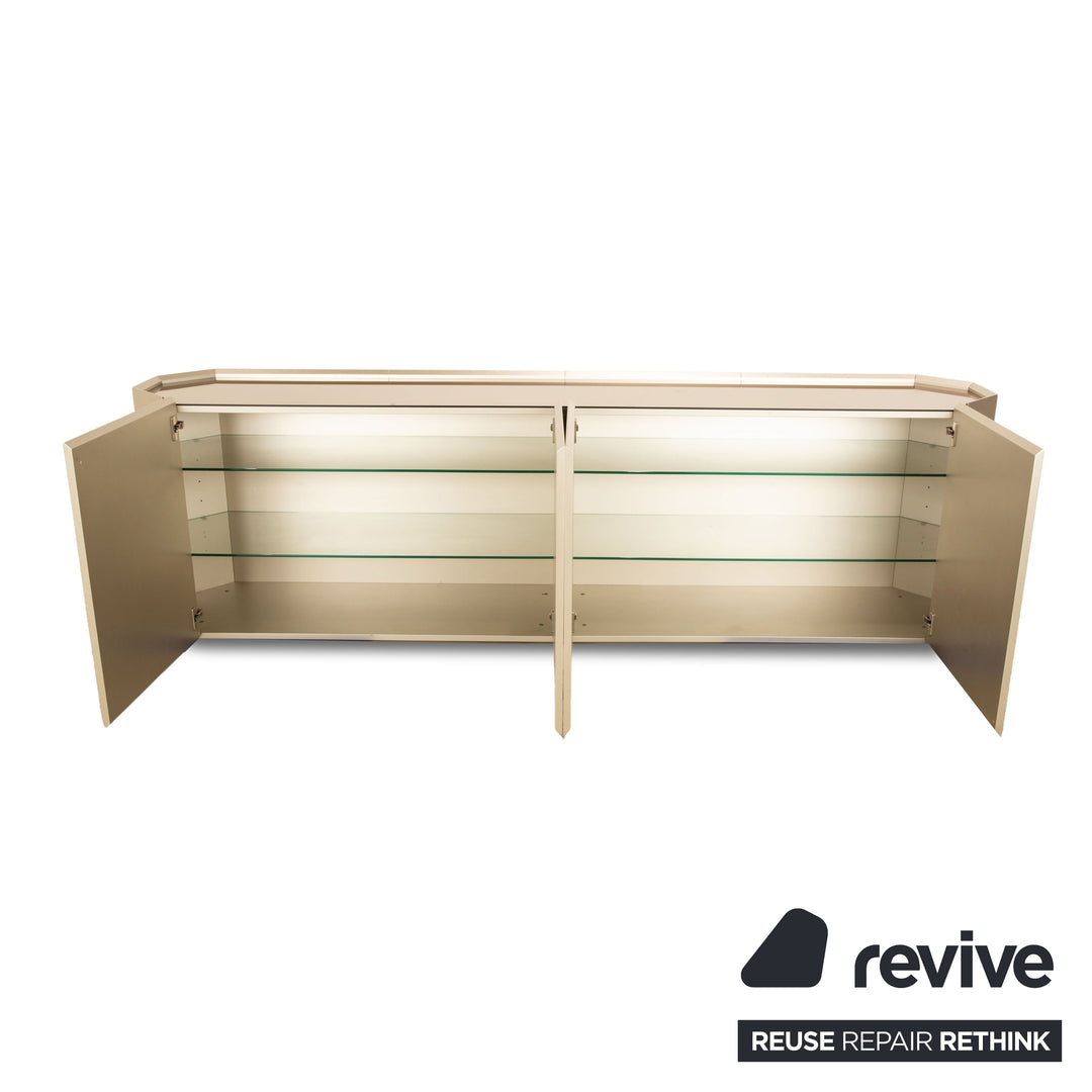 Cattelan Italia Chelsea Wood Sideboard Gold Metallic