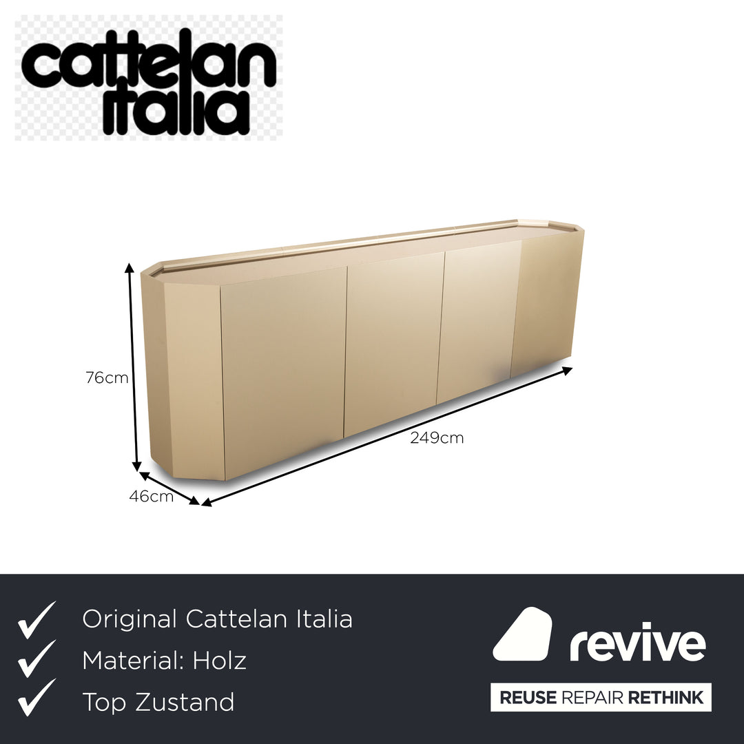 Cattelan Italia Chelsea Holz Sideboard Gold Metallic