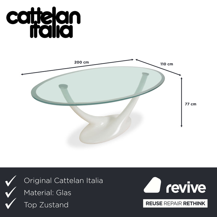 Cattelan Italia Glass Dining Table White