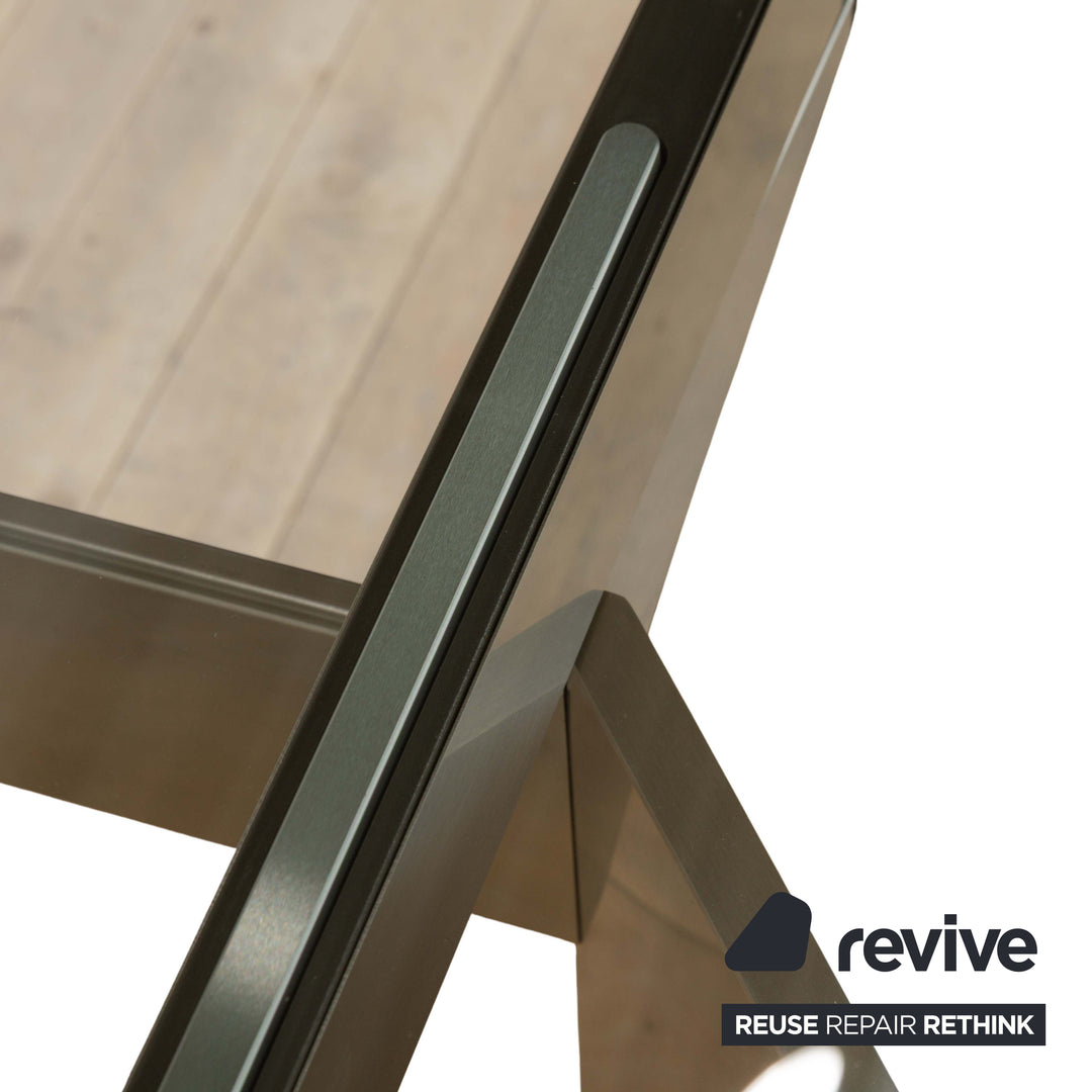 Cattelan Italia Glas Tisch Silber 160-240 x 77 cm