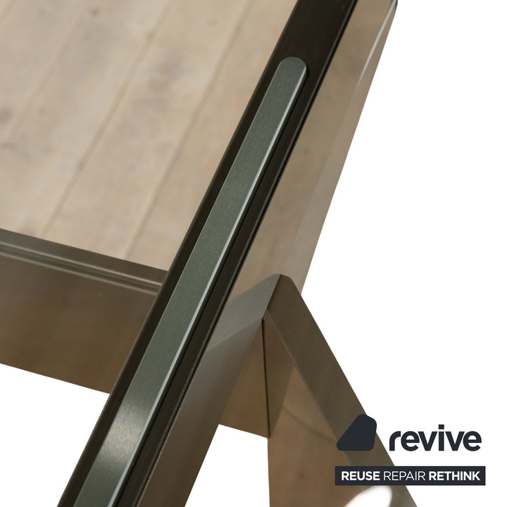 Cattelan Italia Glas Tisch Silber 160-240 x 77 cm