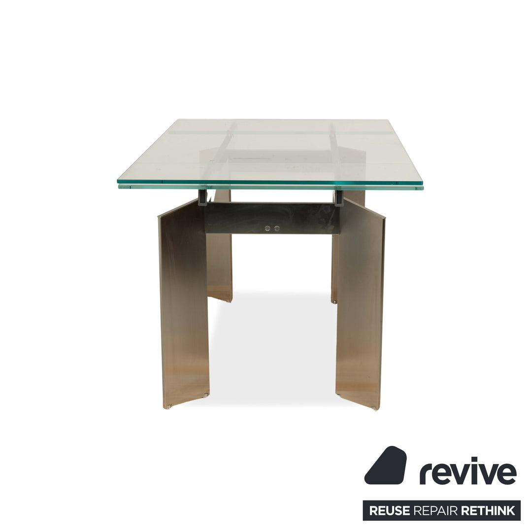 Cattelan Italia Glas Tisch Silber 160-240 x 77 cm