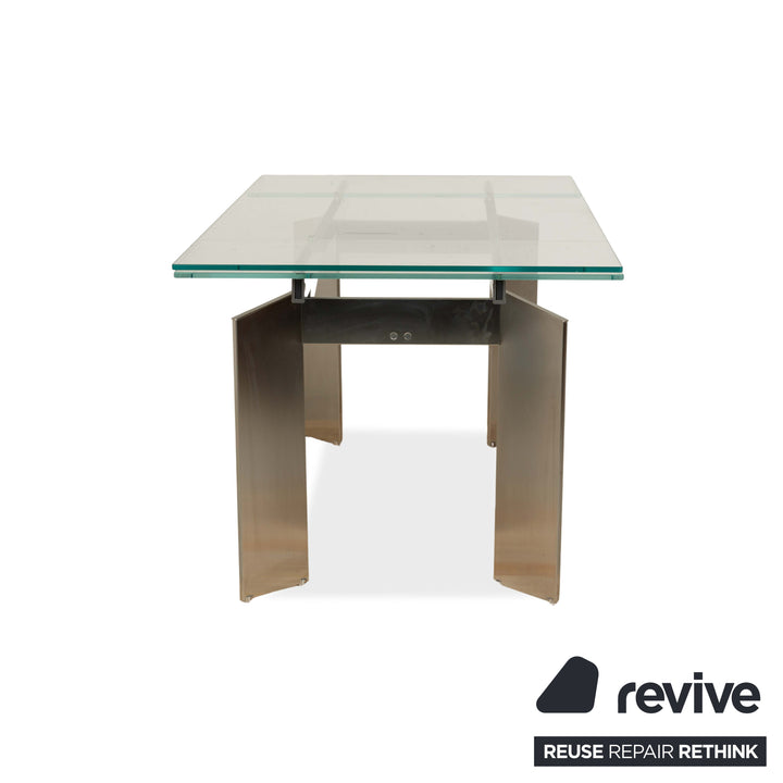 Cattelan Italia Glas Tisch Silber 160-240 x 77 cm