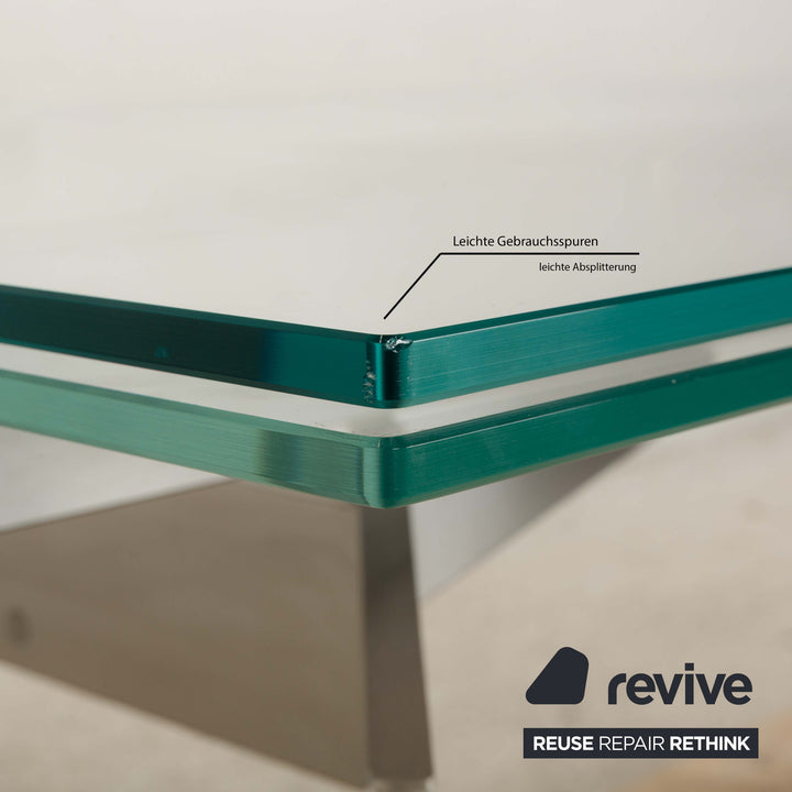 Cattelan Italia Glas Tisch Silber 160-240 x 77 cm