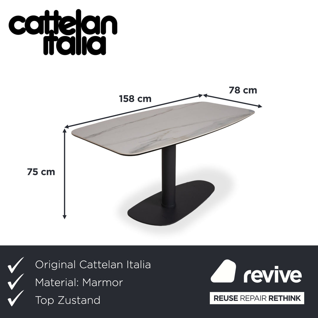 Cattelan Italia Ipanema Keramik Esstisch Creme Wohnzimmer 158 x 78 cm