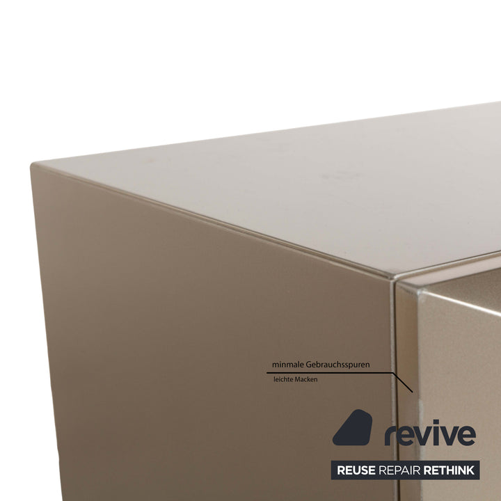 Cattelan Italia Kayak Holz Sideboard Silber 220 x 50 cm