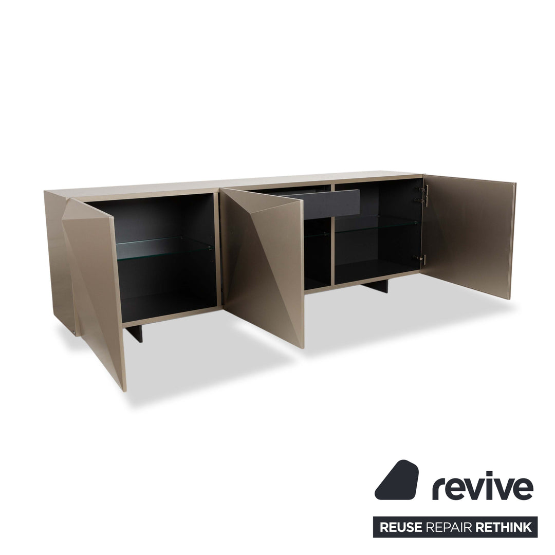 Cattelan Italia Kayak buffet en bois argent 220 x 50 cm