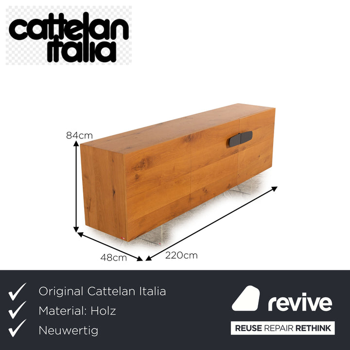 Cattelan Italia Nebraska Wooden Sideboard Brown Oak