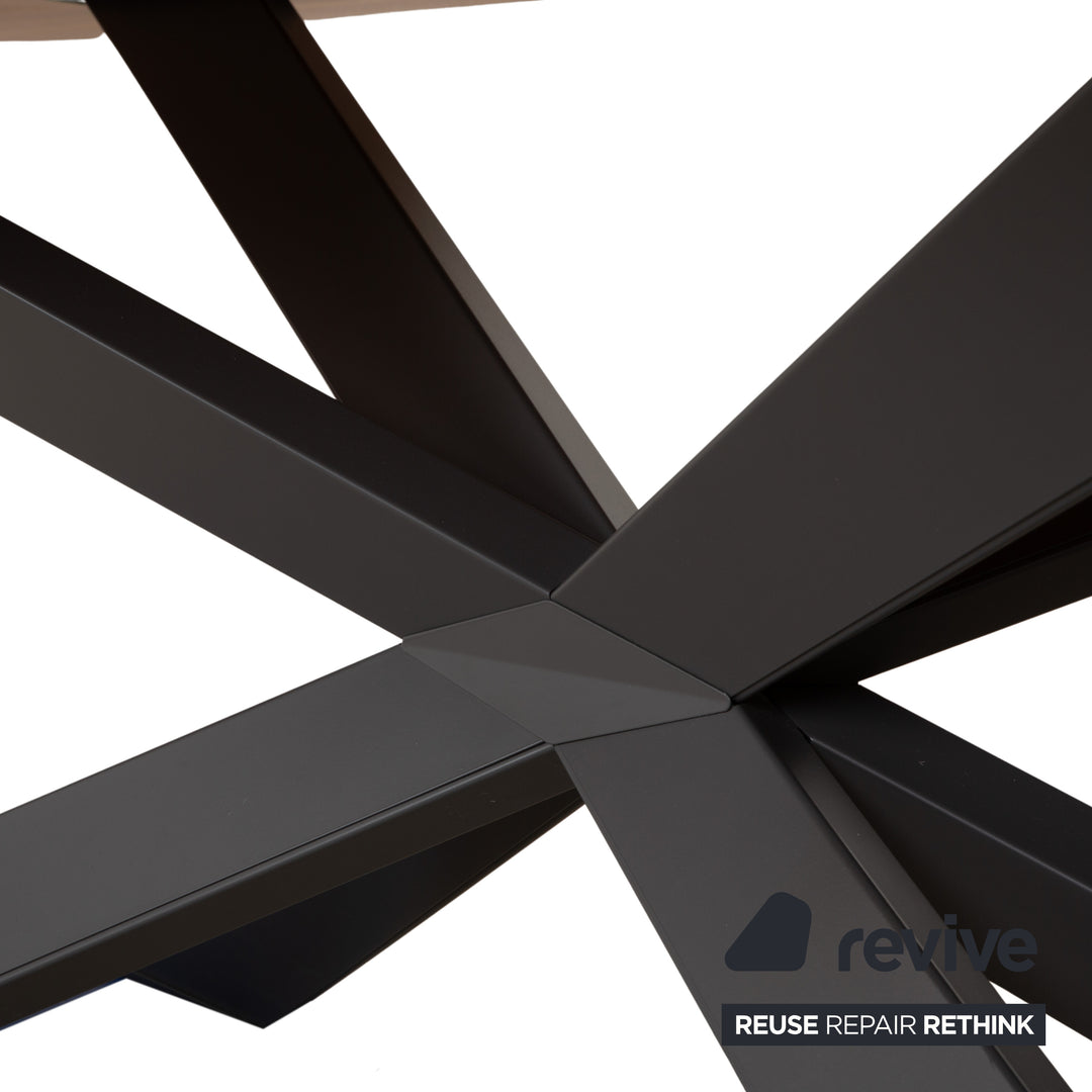 Cattelan Italia Spyder wooden dining table, brown anthracite, 300 x 120 cm