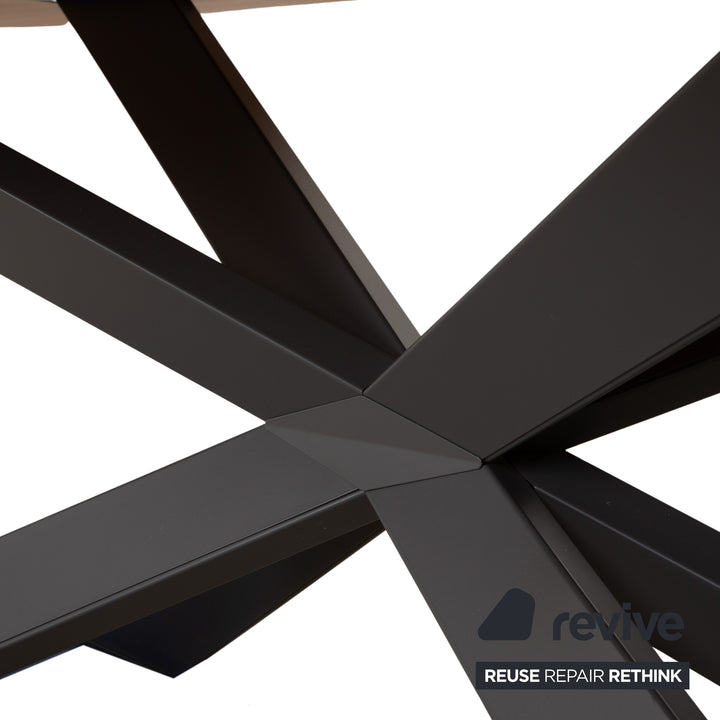 Cattelan Italia Spyder wooden dining table, brown anthracite, 300 x 120 cm