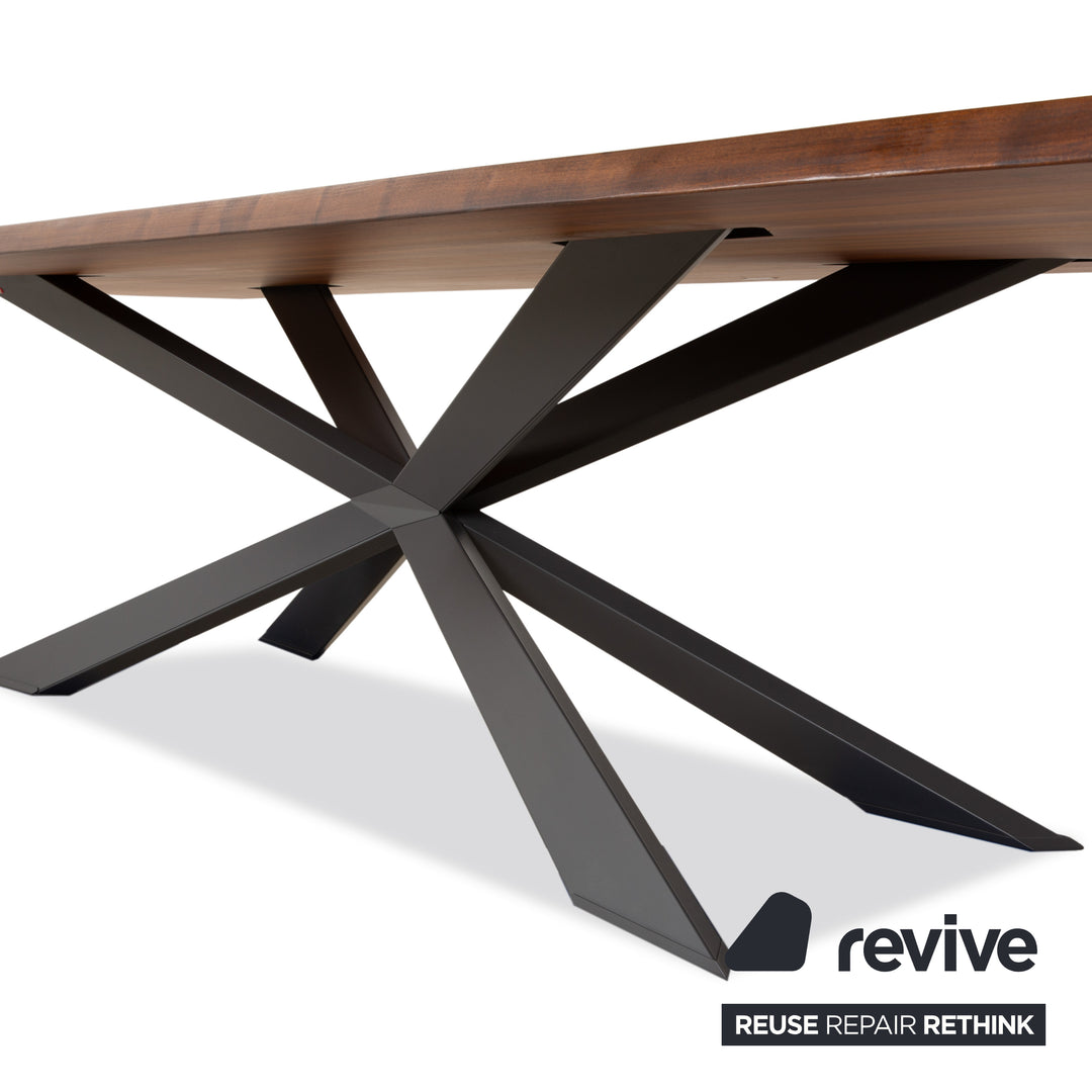 Cattelan Italia Spyder wooden dining table, brown anthracite, 300 x 120 cm