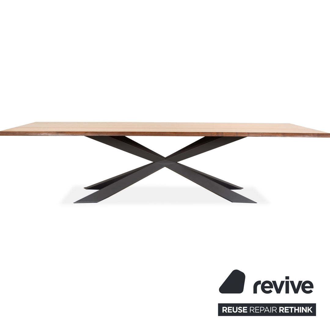 Cattelan Italia Spyder wooden dining table, brown anthracite, 300 x 120 cm