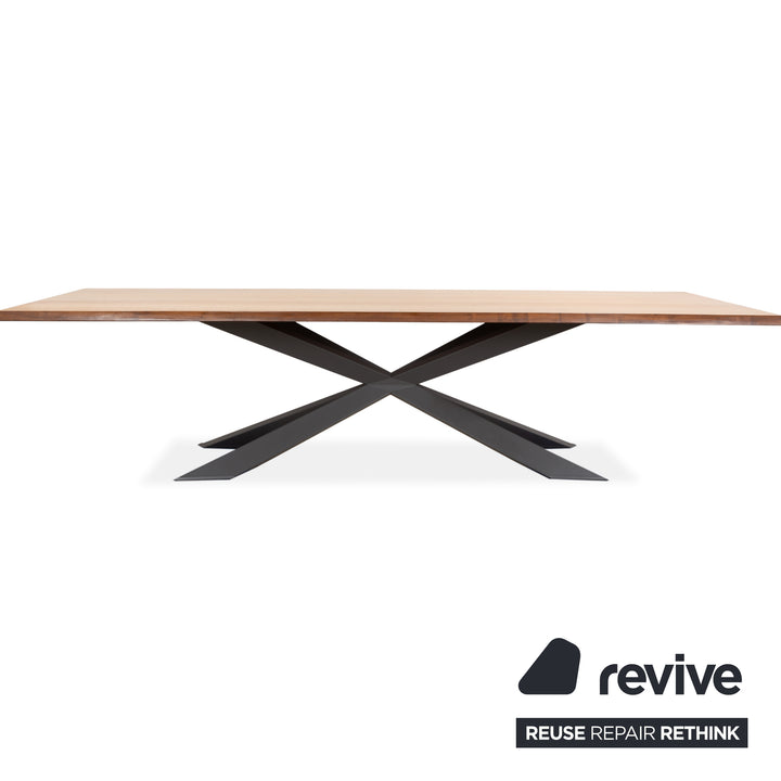 Cattelan Italia Spyder wooden dining table, brown anthracite, 300 x 120 cm