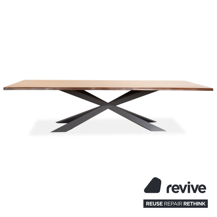 Cattelan Italia Spyder wooden dining table, brown anthracite, 300 x 120 cm
