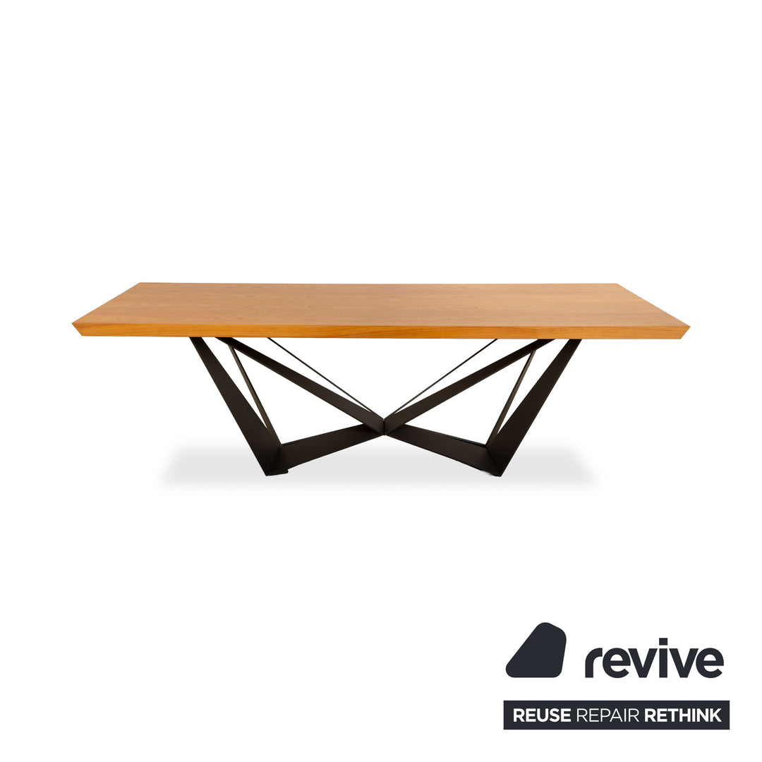Cattelan Italia Spyder wooden dining table, brown and black, 240 x 120 x 76 cm