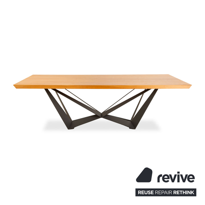 Cattelan Italia Spyder wooden dining table, brown and black, 240 x 120 x 76 cm