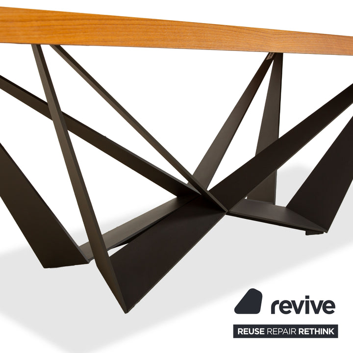 Cattelan Italia Spyder Holz Esstisch Braun Schwarz 240 x 120 x 76 cm