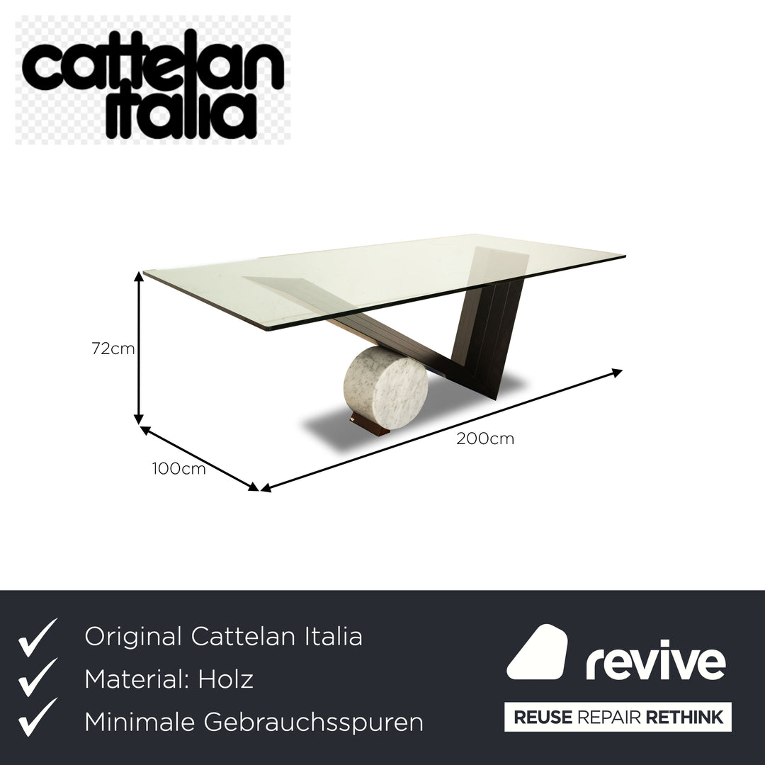 Cattelan Italia Valentino Holz Schwarz Esstisch 200 x 72 x 100 cm