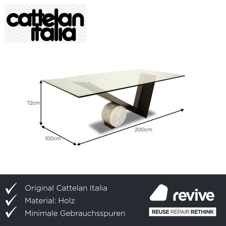 Cattelan Italia Valentino Holz Schwarz Esstisch 200 x 72 x 100 cm