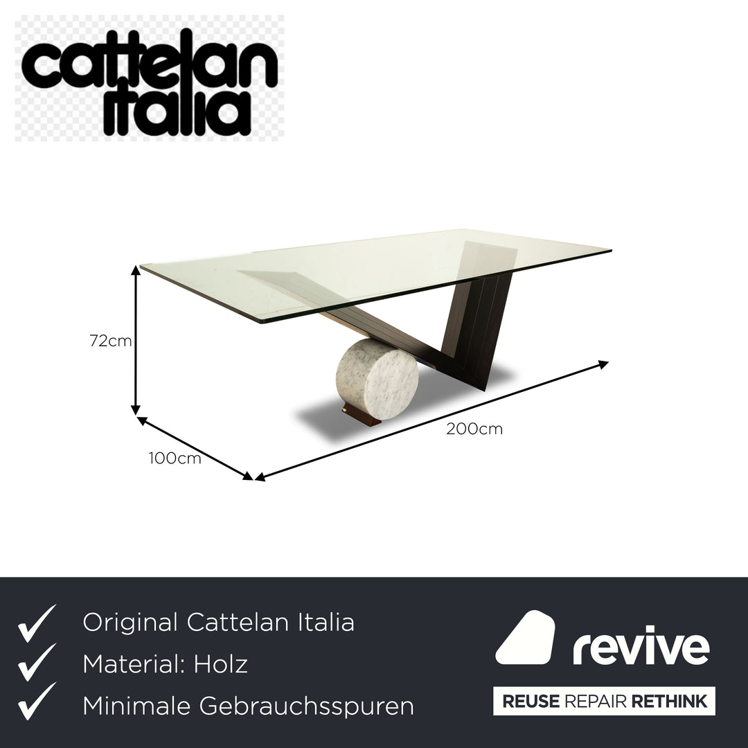 Cattelan Italia Valentino Wood Black Dining Table 200 x 72 x 100 cm