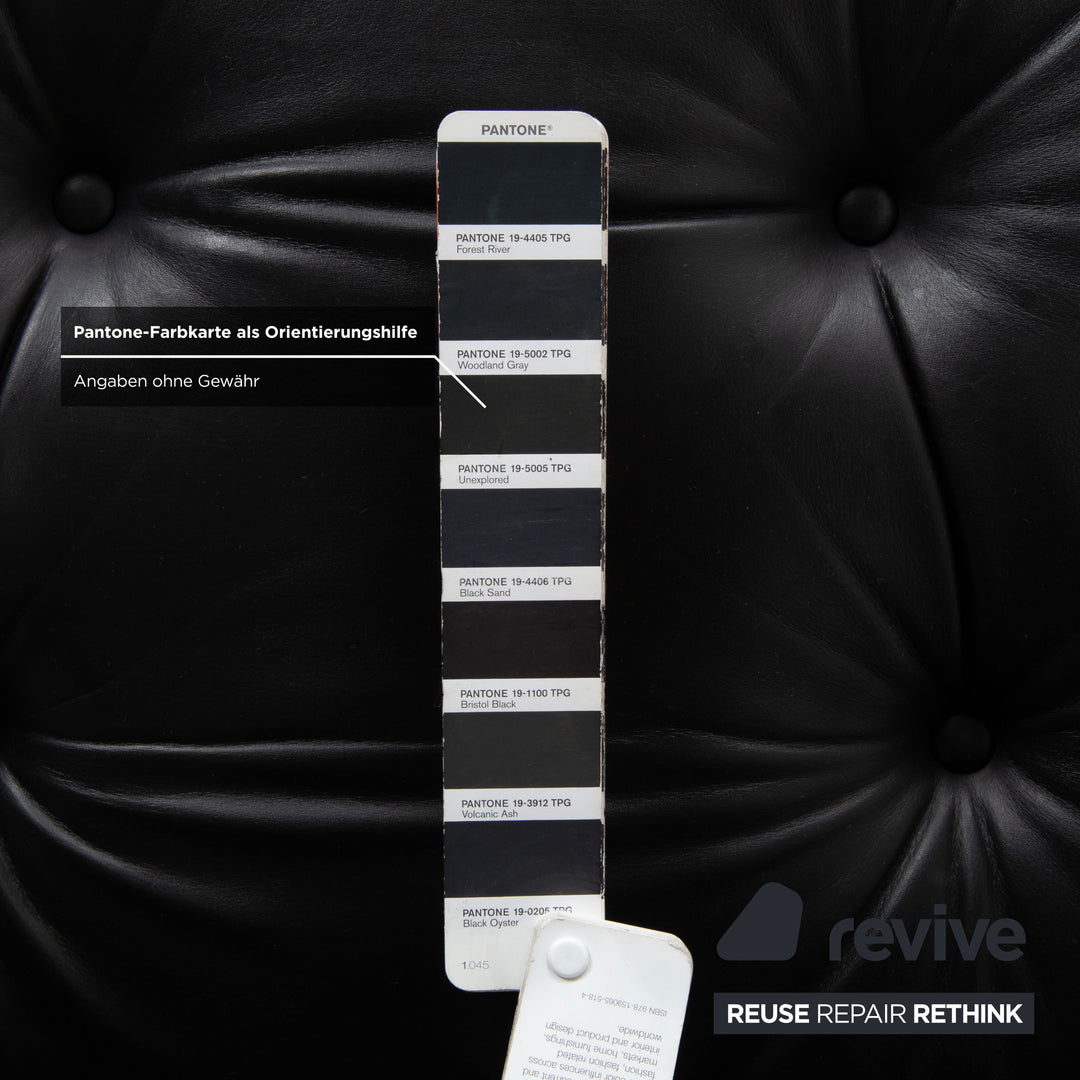 Charles Pollock Comforto Executive Chair Knoll 1960s Leder Chefsessel Sessel Schwarz Echtleder Stuhl Bürostuhl