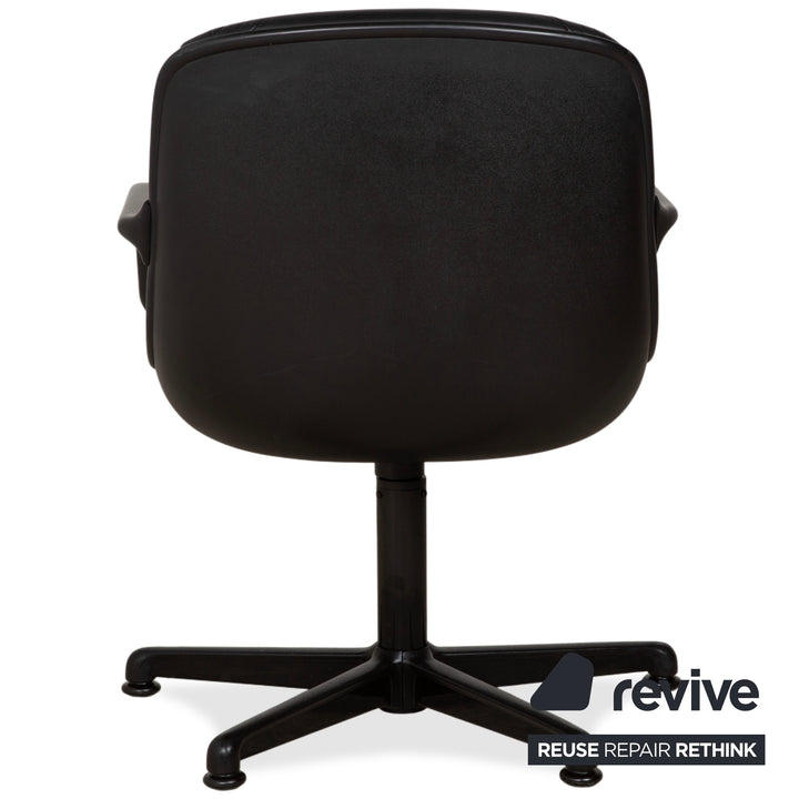 Charles Pollock Comforto Executive Chair Knoll 1960s Leder Chefsessel Sessel Schwarz Echtleder Stuhl Bürostuhl