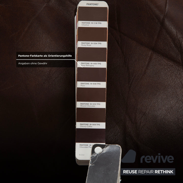 Chesterfield Leder Dreisitzer Braun Sofa Couch Vintage