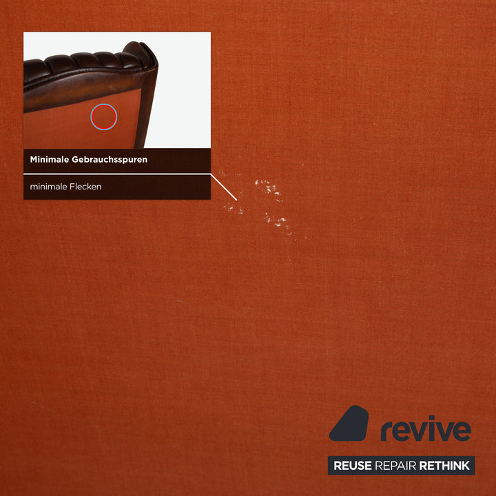 Chesterfield Leder Dreisitzer Braun Sofa Couch Vintage