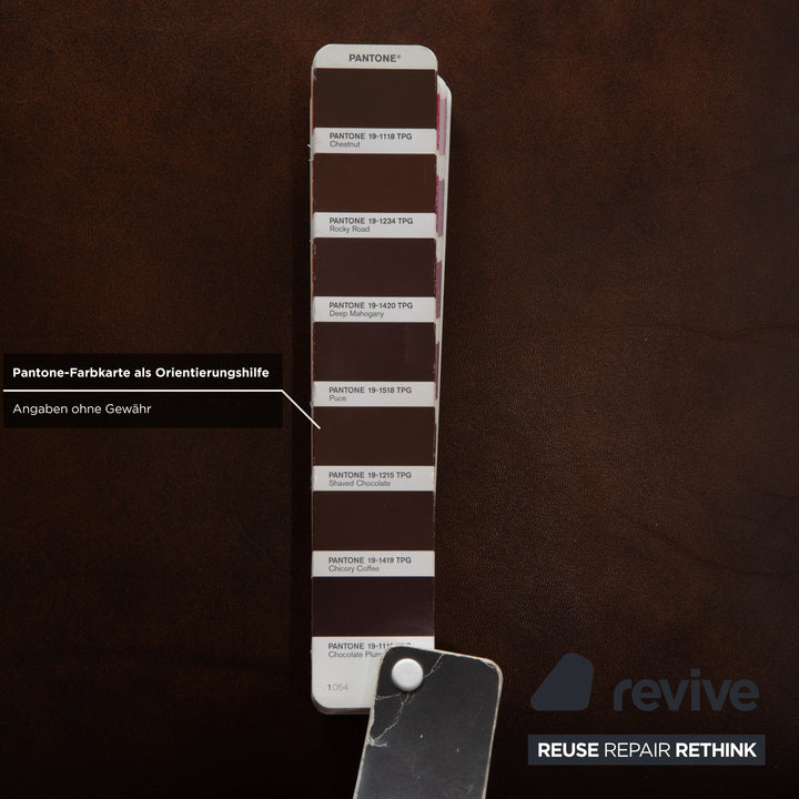 Chesterfield Leder Dreisitzer Braun Sofa Couch Vintage