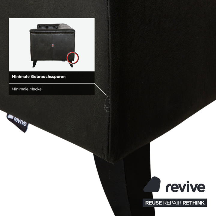 Chesterfield Leder Dreisitzer Grün Sofa Couch Vintage