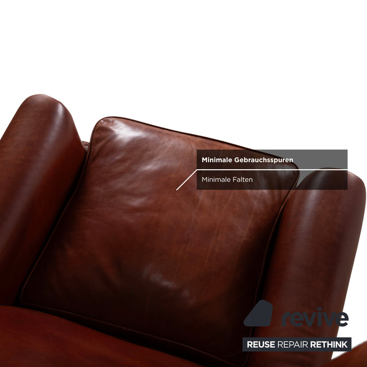 Chesterfield Leder Sessel Braun Cognac Vintage