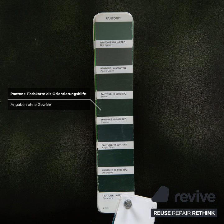 Chesterfield Leder Viersitzer Dunkelgrün Sofa Couch Vintage