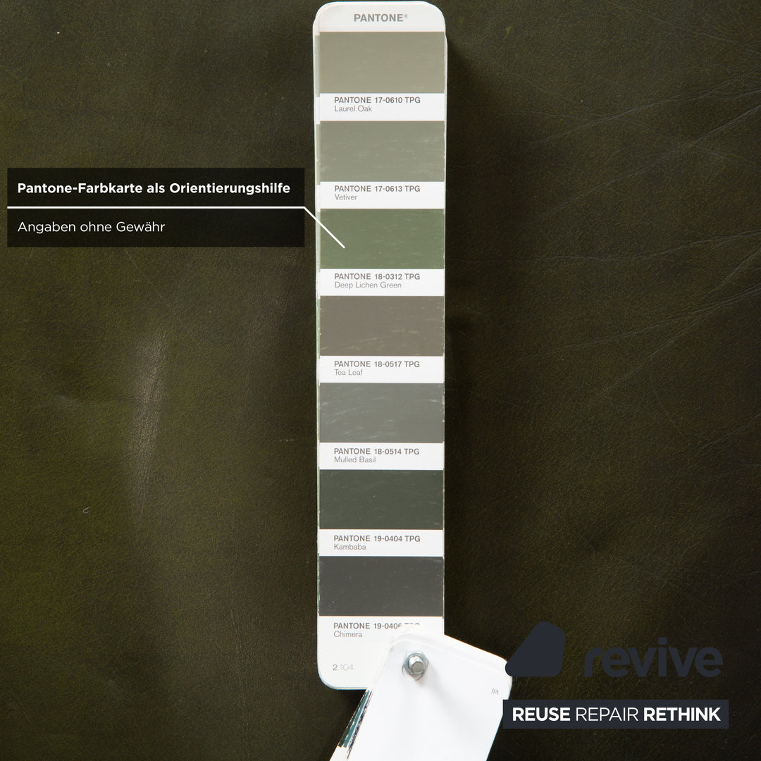 Chesterfield Wade Leder Sessel Grün manuelle Funktion Vintage